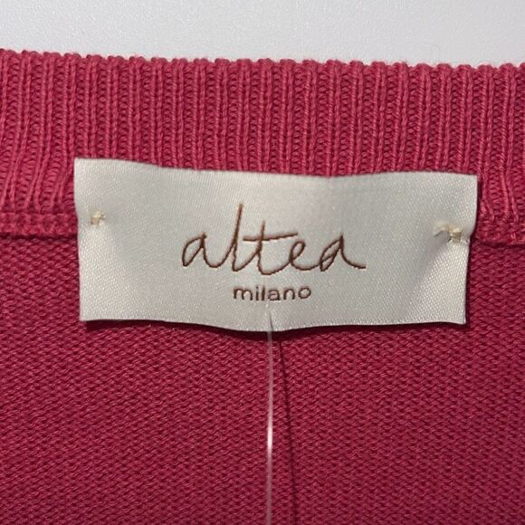 Altea Men’s  Knit Long Sleeve Crew Neck Pullover Sweater Pink Size Large NWT - Picture 6 of 11